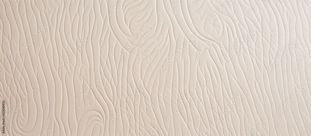 Fototapete beige leather texture with embossed wavy pattern on a light background featuring subtle tonal variat