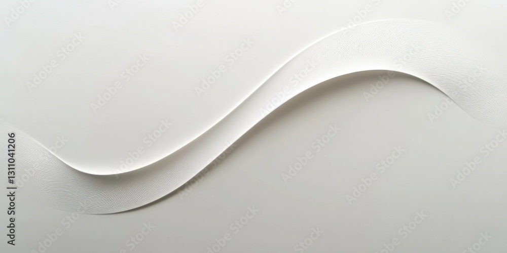 Poster abstract paper wave: a minimalist and elegant image features a flowing, undulating wave created from