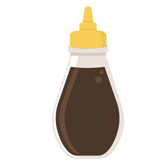 Illustration of sauce ketchup bottle 