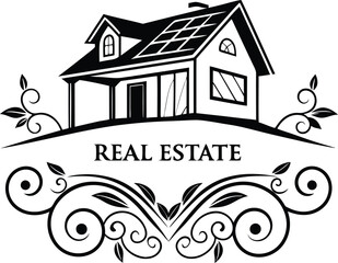 Fototapeta premium Estate Edge Sophisticated Housing Logo