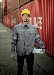 Engineer OR Worker is writing and check on checklist document