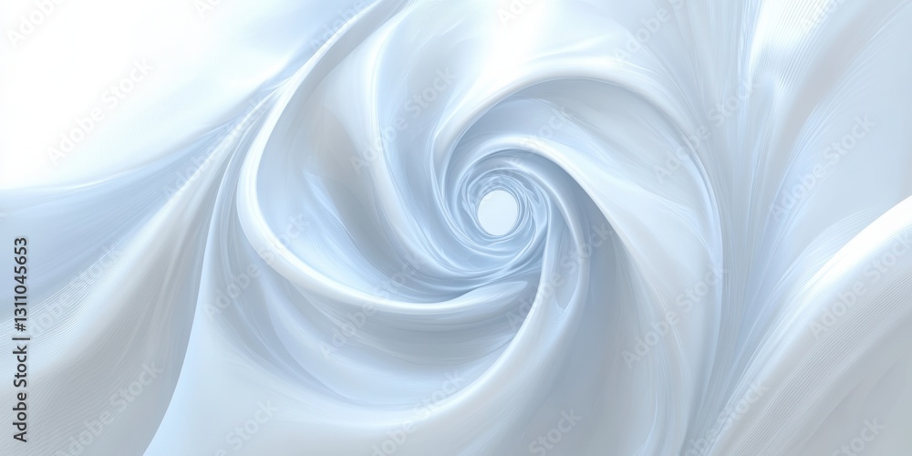 Poster serene whirlpool: this abstract image captures a mesmerizing vortex of swirling fabric, elegantly li