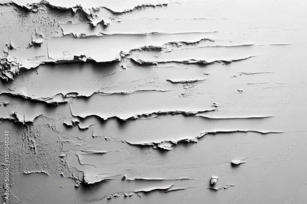 Poster textured gray: abstract grayscale image featuring a dynamic, textured surface with dramatic brushstr