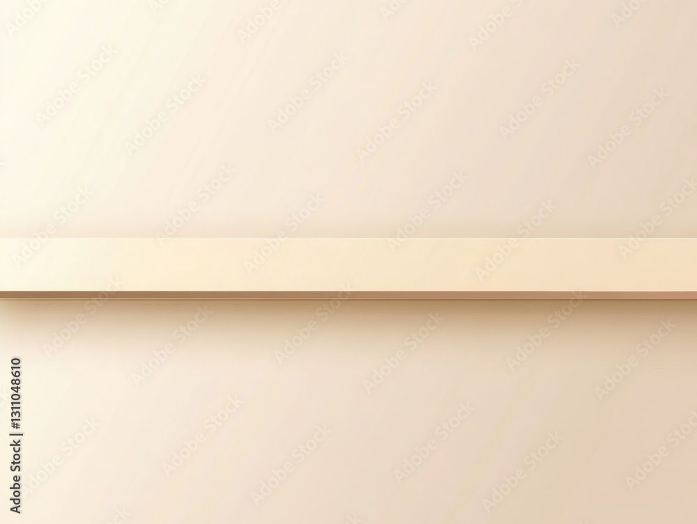 Poster minimalist empty shelf on wall: a simple, minimalist image featuring a sleek, empty shelf mounted on