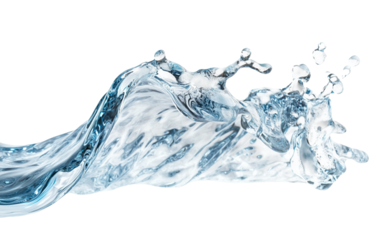  Photo of a wave isolated on Transparent PNG format Background. 