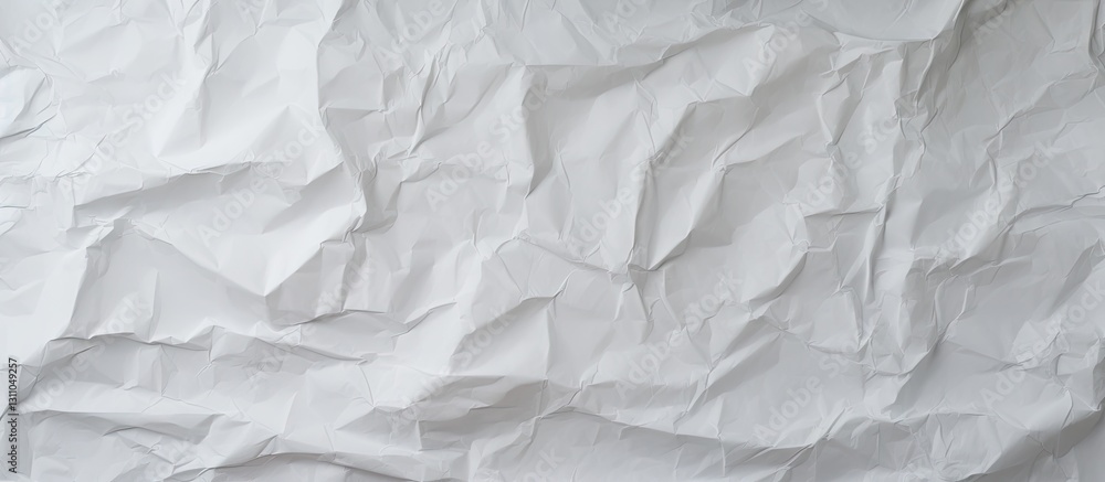 Aufkleber crumpled white paper texture filling the frame with soft shadows creating depth ideal for background