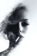 Obraz premium beautiful woman with a cigarette