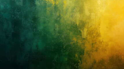 Fototapeta premium Dark green lime lemon yellow gold orange mustard brown abstract vintage background. Color gradient ombre. Rough grain grunge noise. Light spot shimmer. Design. Template.