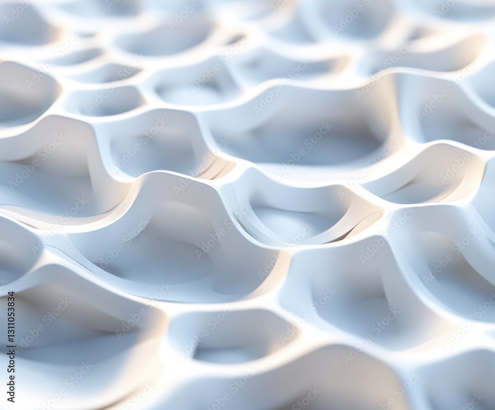 Poster abstract 3d surface: captivating abstract three-dimensional surface with undulating contours and int