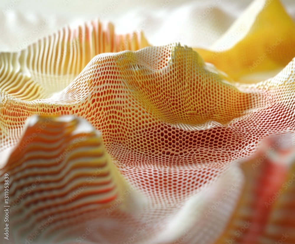 Poster abstract topographic terrain: a captivating and abstract view of a 3d-rendered landscape resembling 