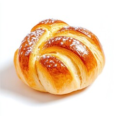 Orange brioche isolate on white background