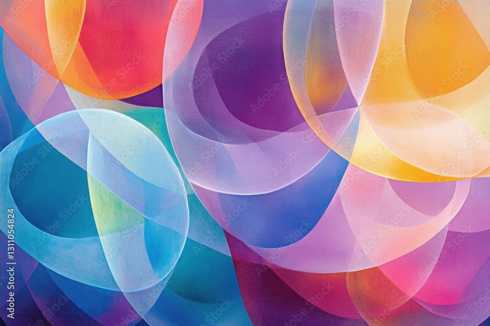 Poster abstract bubbles of color: an artistic and mesmerizing composition of overlapping, translucent bubbl