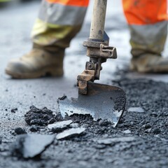 A close-up of a construction site showing rebar for concrete reinforcement