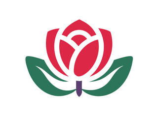 Elegant Black and White Rose Logo Design for Branding , Simple, stylized black and white rose logo, perfect for a brand needing a sophisticated, classic image.