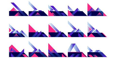 Fototapeta premium Gradient Geometric Business Corne