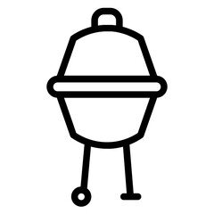 Bbq Easter Spring Line Icon