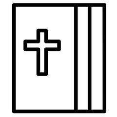 Fototapeta premium Bible Book Easter Line Icon