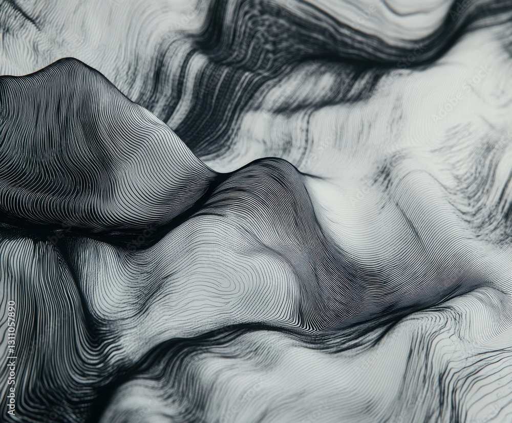 Poster abstract flowing lines: a mesmerizing, close-up view of swirling, flowing lines creates a sense of m