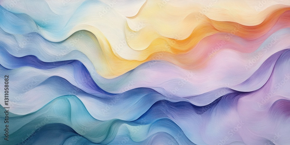 Poster abstract watercolor flow: a captivating abstract design, featuring the fluid movement of watercolor 