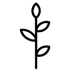 Obraz premium Bloom Easter Flower Line Icon