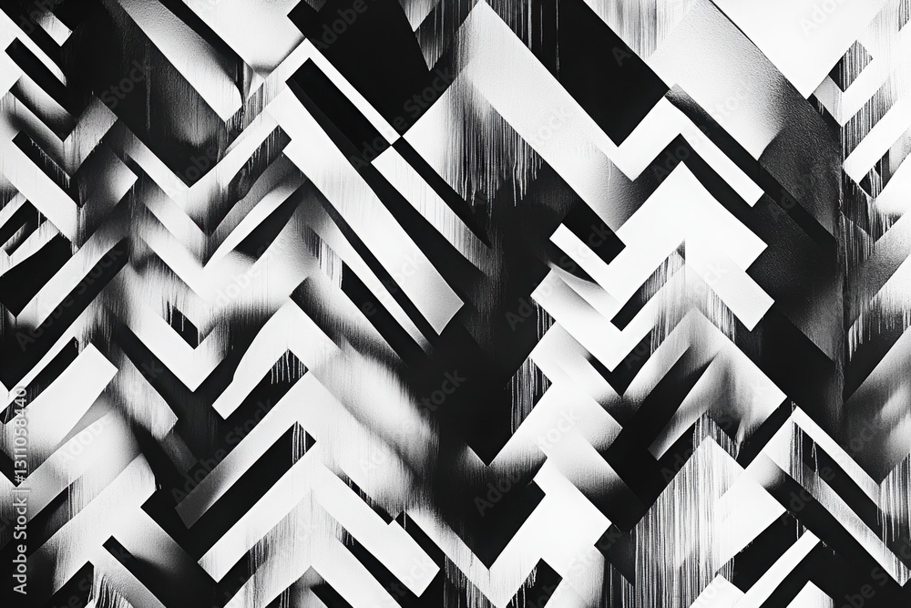 Poster abstract geometric design: a dynamic interplay of bold geometric shapes, creating a stunning black a