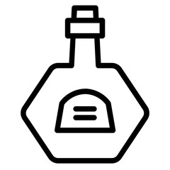 Bottle Easter Wine Line Icon