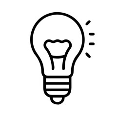 Obraz premium Minimalist Light Bulb Icon for Creativity, Innovation, and Business Design Projects