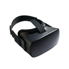 Virtual reality headset isolated on white background for gaming technology innovation, immersive experiences, digital entertainment, futuristic design accessories.