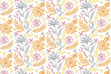 trendy minimalist floral sketch pattern for pillow covers book covers and modern decor
