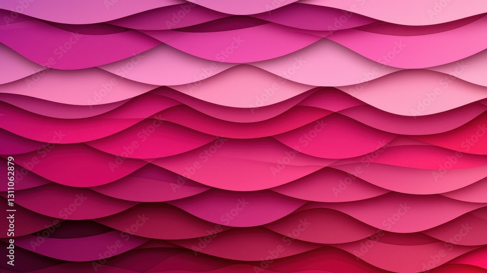 Poster abstract wave pattern in shades of pink and red for background use