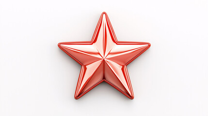 Obraz premium Glossy Reflective Holiday Decoration Five Pointed Star Ornament Festive Cheer Celebration Design Object