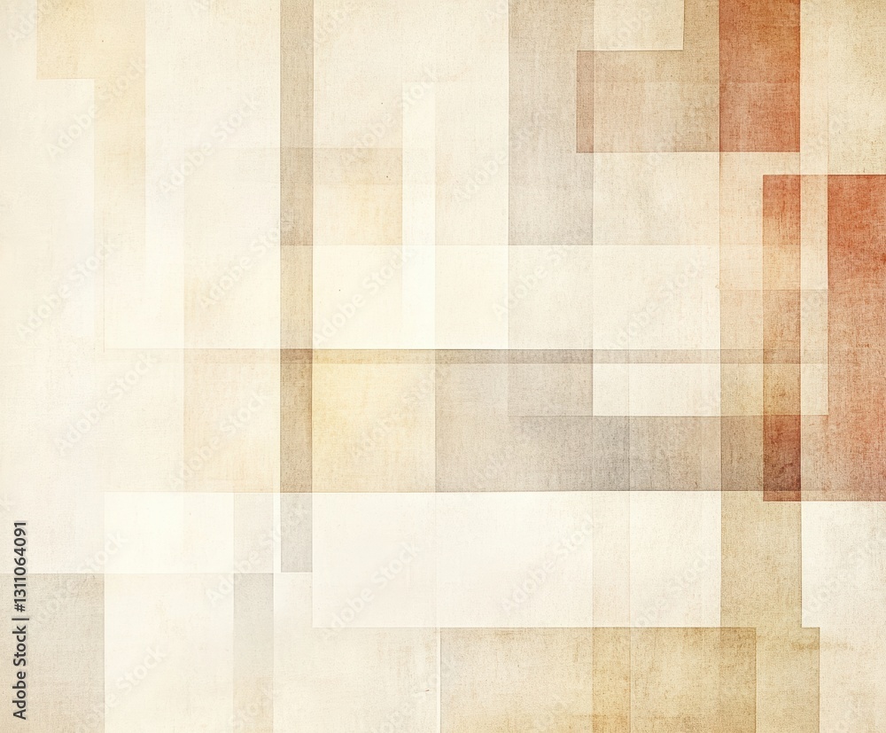 Aufkleber geometric harmony: a minimalist abstract composition of intersecting rectangles and squares, rendere