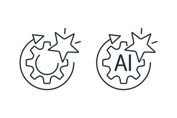 Ready made solutions to problems. Vector linear icon isolated on white background.