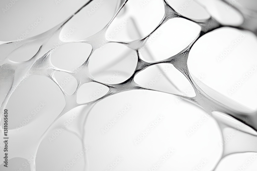 Poster abstract cellular structure: an intricate, organic design of interconnected cellular forms, presente