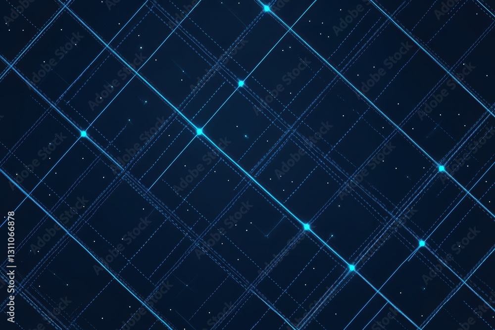 Poster digital network: an abstract digital network glows with vibrant lines and connecting nodes, evoking 