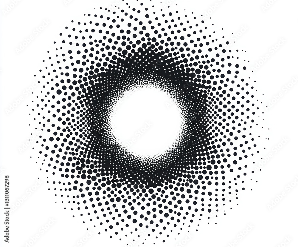 Poster optical illusion dot pattern: a mesmerizing graphic of an optical illusion composed of swirling dots