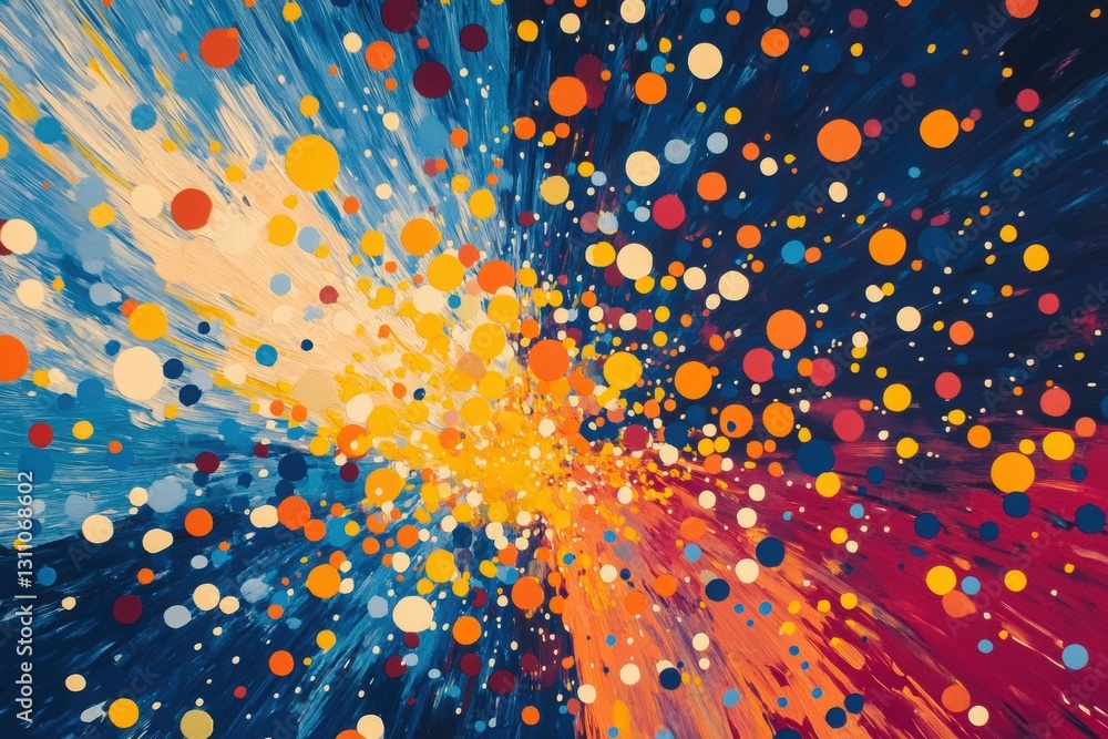 Poster abstract burst of colors: a vibrant display of exploding colors, creating a dynamic and energetic co