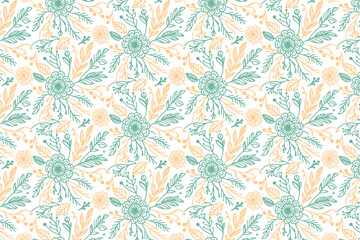 seamless one line floral pattern for home textile wallpaper wrapping paper and fashion wear
