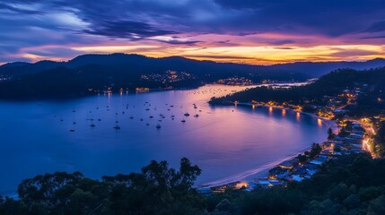 Generic Serene Coastal Moment Sky Radiant Twilight