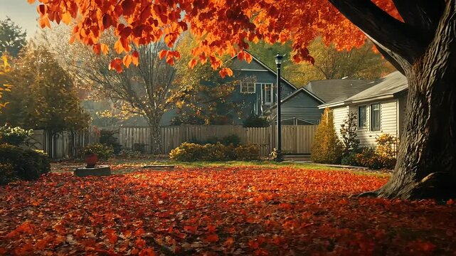 Autumnal Backyard Bliss: A Serene Fall Day