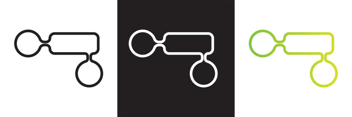 Abstract Bento Grid Shapes icon. Vector UI Interface Design. Isolated on white,  and black background. Vector illustration. EPS 10