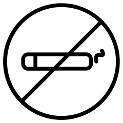 Museum No Smoking Line Icon