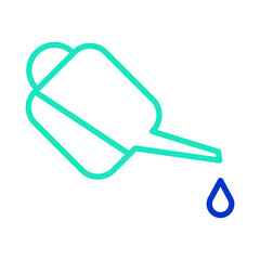 Engine oil outline dual color icon