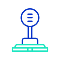 Car Gear outline dual color icon