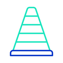 Traffic Cone outline dual color icon