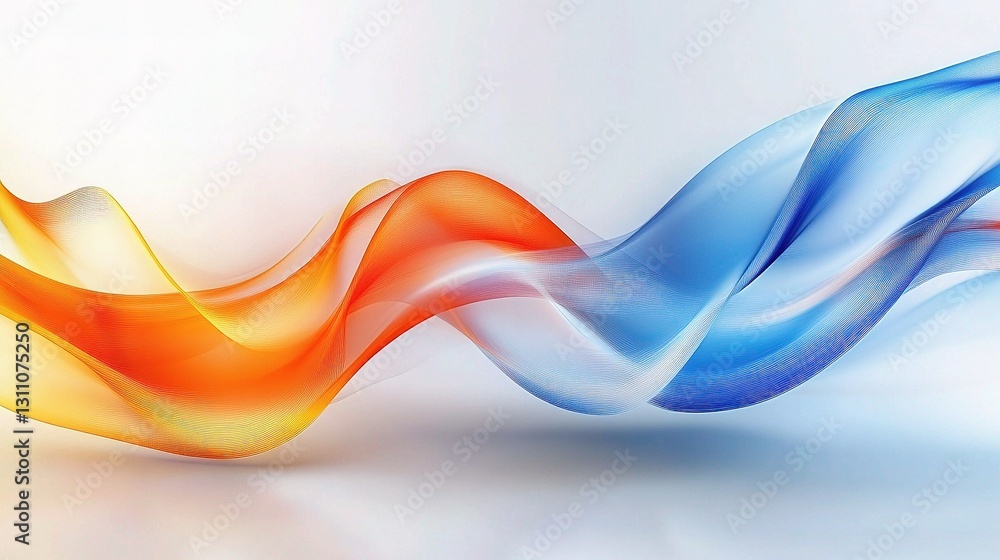 Poster dynamic abstract background with flowing lines and warm colors