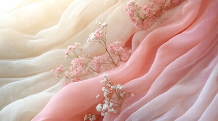 Fototapeta premium Subtle gradient from dusty rose to soft beige, soft and romantic