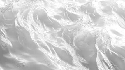 Obraz premium Abstract fluid motion of white liquid waves and ripples