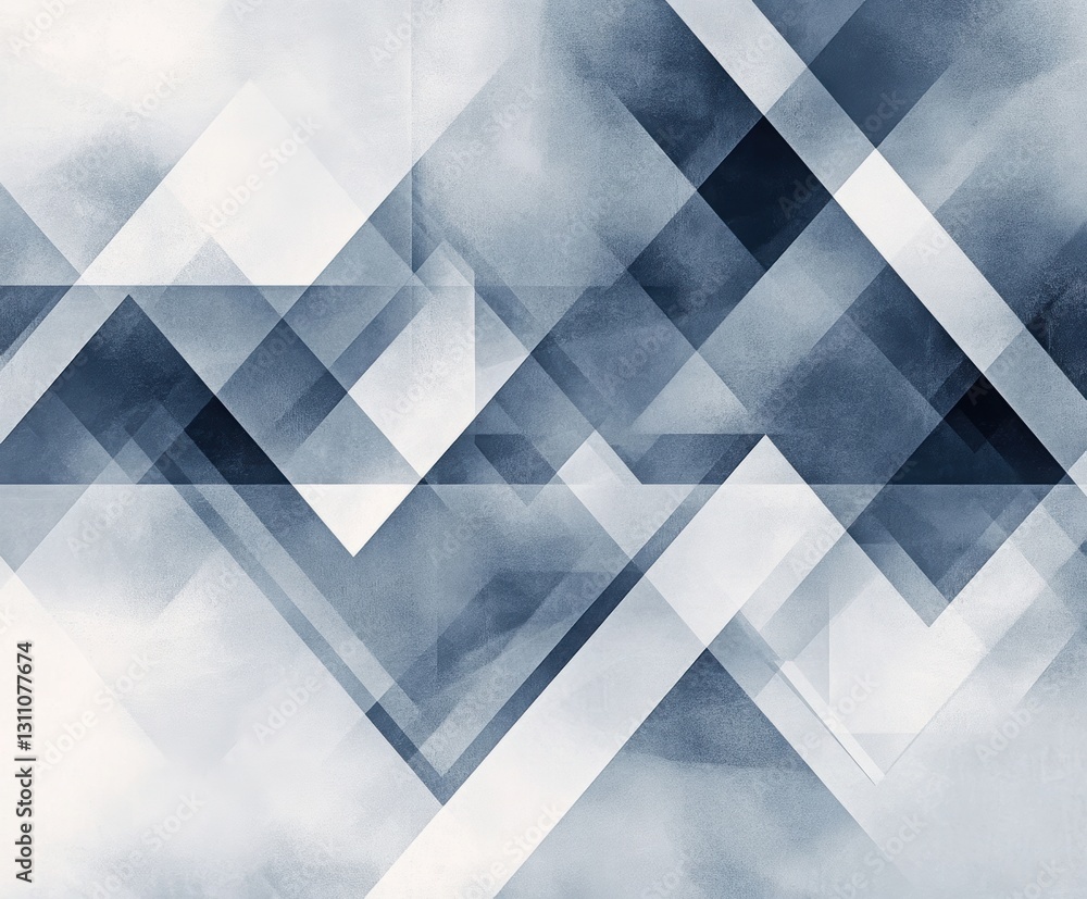 Poster abstract geometric shapes: an elegant composition of overlapping geometric shapes in shades of gray 