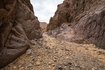 Wadi El Veshwash canyon in Sinai Peninsula